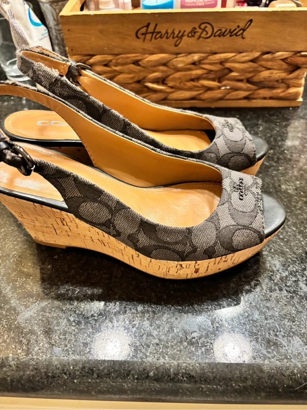 Coach slingback heels